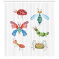 thumbnail image 3 of Ambesonne Animals Shower Curtain, Hand Drawn Bug Pattern, 69"Wx84"L, Multicolor, 3 of 3