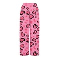thumbnail image 5 of LWavelet Soft Fabric Heart Pattern Wide Leg Pants Women Valentine's Day Daily Wear Hot Pink XXL, 5 of 6
