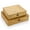 Caramel, variant on Set Of 2 Flat Woven Wicker Storage Bins With Lid Natural Seagrass Basket Multipurpose Organizer Boxes For Shelves Home Organization