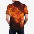 thumbnail image 6 of Salouo Fiery Orange Flames Energy for Men's Short Sleeve Polo Shirts,Polo Shirts for Men Performance Short Sleeve Golf Shirt Athletic Casual Collared T-Shirt-Large, 6 of 8