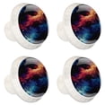 thumbnail image 2 of 4 Pcs Round White Knobs for Kitchen Cabinet Cupboard Dresser Bookcase Galaxy Drawer Pulls Handles Home Decor, 2 of 8