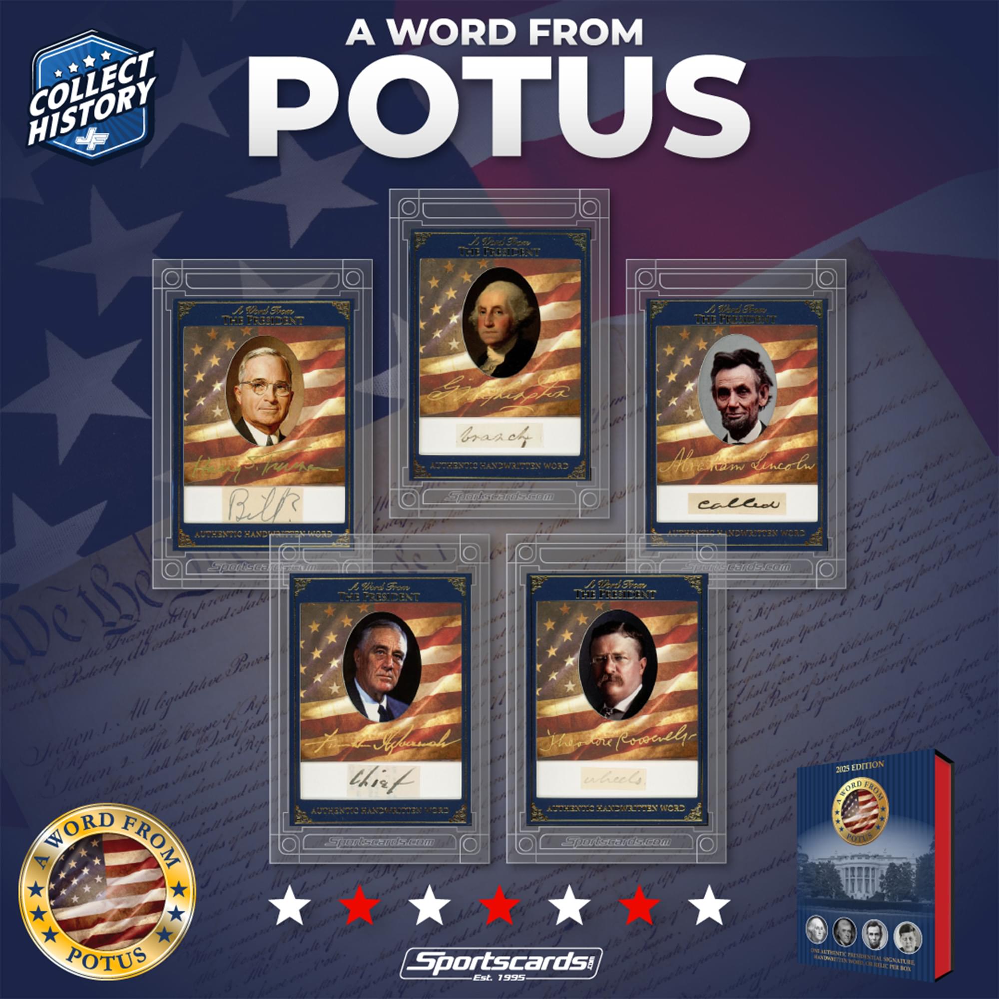Sportscards.com 2025 POTUS A Word from The President of the United States Trading Card Box