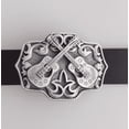 thumbnail image 6 of Antique Silver Western Country Cross Guitar Music Belt Buckle, 6 of 6