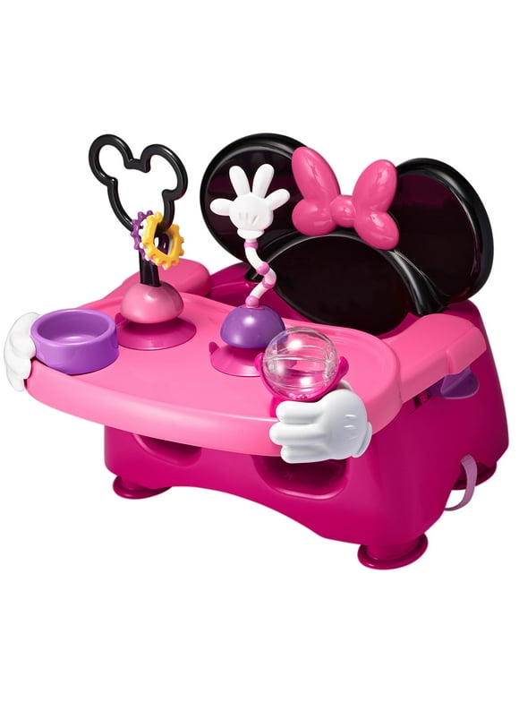 Disney Minnie Mouse Booster Seat, Helping Hands Feeding and Activity Baby Seat and Toddler Seat