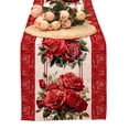 thumbnail image 2 of Valentines Day Decor Red Rose valentines table runner Valentines Day red heart Table Runners valentines Decorations Indoor Outdoor Farmhouse Home Kitchen Dining Party Decor 13x72 Inch, 2 of 6