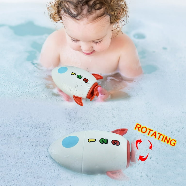 Fridja Summer Beach Toys Bath Toys Wind Up Rocket Water Wheel Swimming For  Toddler