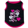 thumbnail image 3 of CHBORLESS Small Dog T-Shirt Summer Puppy Love Heart Clothes Pet Shirt (Black), 3 of 6