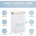 thumbnail image 3 of Lonbet Adult Fabric Laundry Basket Hamper with Lid, Light Grey, 3 of 8