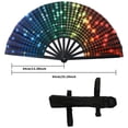 thumbnail image 6 of Large Holographic Folding Hand Fan, Folding Hand Wave Fan, Clap Fans For Line Dancing, Foldable Craft Holding Laser Colors Hand Fan, For Line Dancing,Party, Dance Enthusiasts Gift, 6 of 6