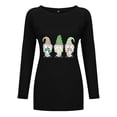 thumbnail image 3 of Pompotops T-Shirt Décontracté à Manches Longues pour Femmes avec Imprimé St. Patrick et Col Rond, 3 of 5