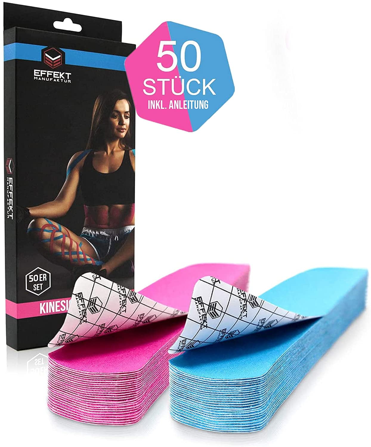 Effekt Manufaktur ExtraStrong Kinesio Tapes, PreCut Kenesiology Tapes