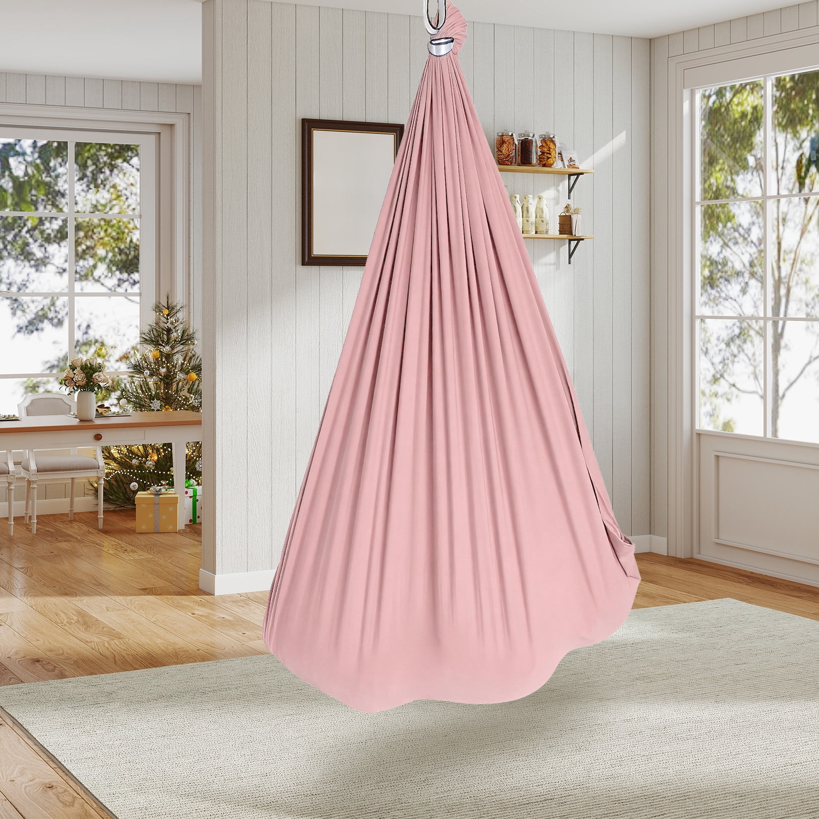 Sensory Swing for Kids - 55" x 59" Dual-Layer Therapy Swing for Autism, ADHD & Sensory Needs, Calming Hug Effect, 360° Swivel, Indoor/Outdoor Use, Supports Up to 300 Lbs