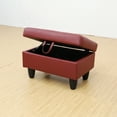 thumbnail image 6 of Aukfa 29" Storage Ottoman Bench with Lift Top for Home Office, Leather, Red, 6 of 8