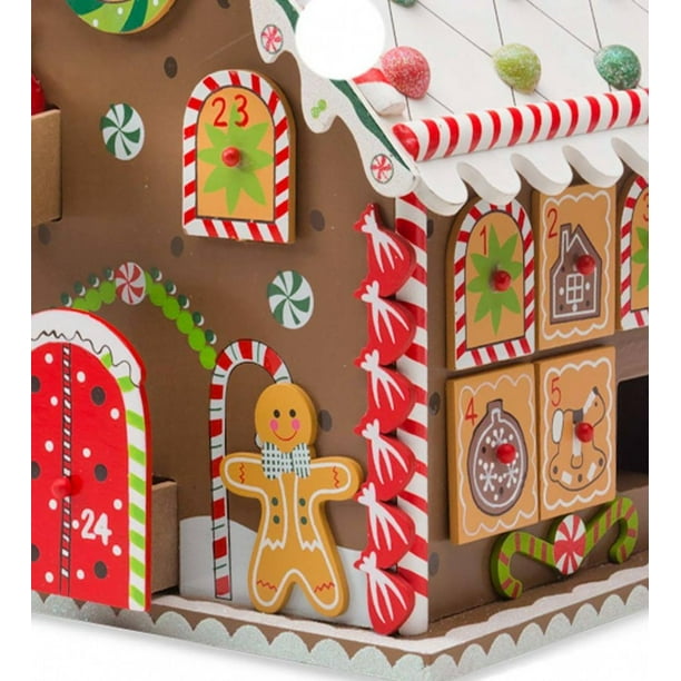 Wooden Gingerbread House Countdown To Christmas Advent Calendar 10.5 X 8 X  9.5 H - Walmart.com