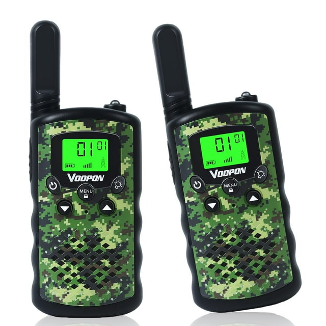 Radios Walkie Talkies VOOPON Camouflage de 2 vías para niños