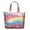 Colorful Tie Dye Pattern, variant on Colorful Tie Dye Pattern Large Weekend Travel Bag, Canvas Work Carry Tote with Zipper & Pockets, Airline Friendly for Holiday Birthday Gifts,22” X 12" X 18"