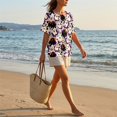 thumbnail image 6 of JULMCOMO Halloween Shirts for Women Cotton Linen Funny Witch Pumpkin Ghost Print Henley Trendy Tunic Tops Holiday Costume Graphic Tees Purple XL, 6 of 9