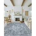 thumbnail image 3 of Lahome Washable Rug 6'x9' Farmhouse Indoor Entryway Rug Tribal Low-Pile Small Rug for Front Door, Print Distressed Room Carpet Non-Slip Throw Rug for Kitchen Bathroom Sink Entry,Dark Grey, 3 of 8