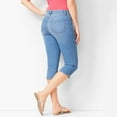 thumbnail image 5 of Women's Flare Capri Jeans Summer Casual High Waisted Stretchy Jeans Straight Raw Hem Curvy Denim Pants with Pockets, 5 of 5