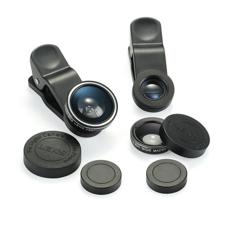 Iphone 5s Phone Lense VicTsing Clip-On lens kit Fisheye+Wide Angle+Macro Lens For iPhone 5 5S 6/6S 6/6S Plus,iPad Air,iPad/iPad Mini 4 3 2,Samsung Galaxy/Note,Sony Xperia,WindowsPhones ()