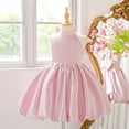 thumbnail image 5 of WEIGFI Child Toddler Girls Dress Wedding Puff Tutu Ball Gown Formal Dressy Bowknot Elegant Solid Color Halter Neck Strapless Performance Graduation Dresses Soft Photo Sundress,Pink,6-7 Years, 5 of 9
