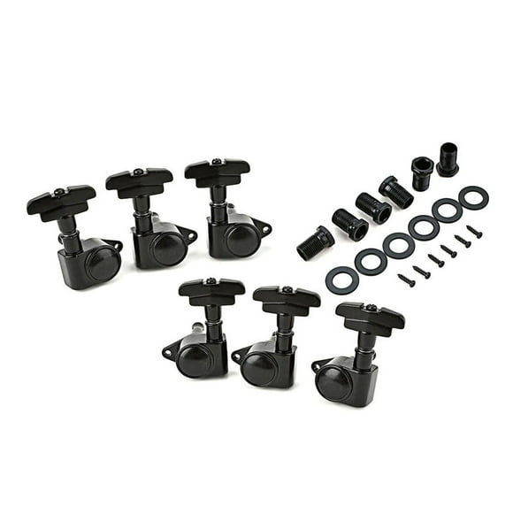 Greeniant Juego de 6 uds de clavijas de afinador de guitarra, piezas modificadas, accesorios para guitarras, cabezal de máquina Universal, accesorio de Accesorios para instrumentos musicales Negro Greeniant OD030748-02