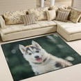 thumbnail image 2 of SKYSONIC Siberian Husky Bokeh Sunlight Lightweight Carpet Mats Area Soft Rugs Floor Mat Rug Home Decoration for Kids Room Living Room 63 x 48 inches, 2 of 6