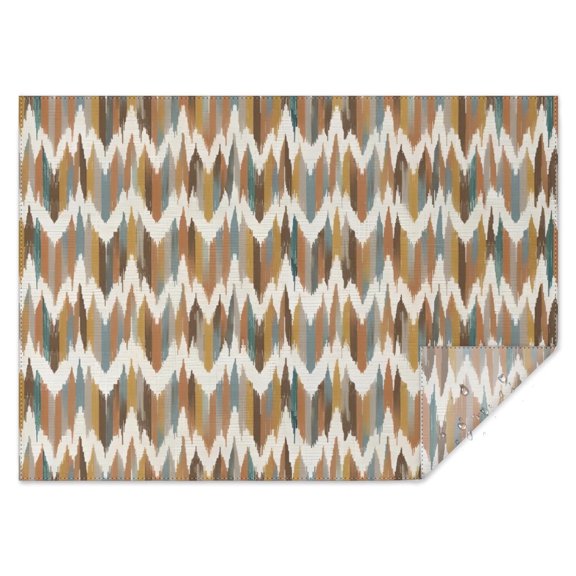 Colorful Geometric Chevron Pattern Rectangle Tablecloth 60"x84",Waterproof Polyester Rectangle Table Cloth, Wipeable Spillproof Polyester Tablecloth for Dining, Camping, Indoor and Outdoor