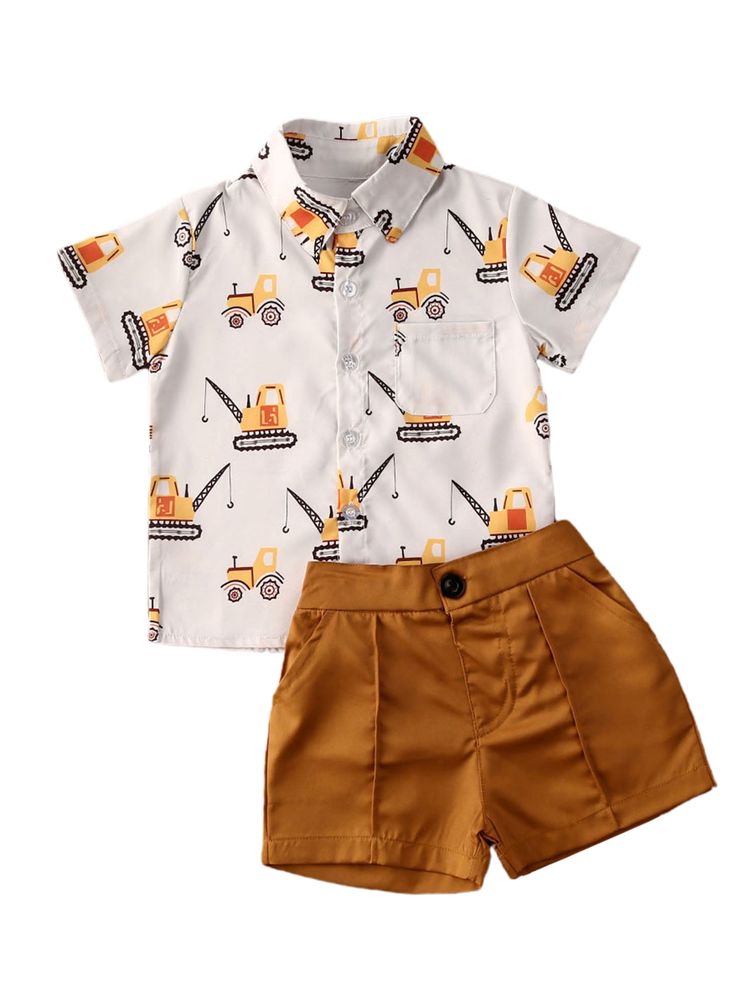 US 2PCS Toddler Kid Baby Boy Gentleman Shirt Top+Pants Shorts Clothes Outfit Set 