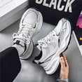 thumbnail image 2 of Men's Retro Chunky Platform Dad Sneakers, Breathable Mesh Vintage Athletic Shoes, Non-Slip Casual Walking Shoes for Daily Wear, 2 of 9