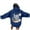 Blue, variant on Womens Hoodies Letter Floral Print Drawstring Hoodies With Pocket Oversized Fit Spring Fall Long Sleeve Stylish Pullover Tops For Ladies