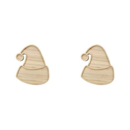 

DBYLXMN Pan Set Nonstick Oven Christmas Wooden Serving Tray Classic Christmas Shape Food Tray For Cheese Snack Cookie Fruit For Party 2PCS