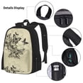 thumbnail image 5 of Naloa Vintage Floral Print Large Capacity Backpack Lunch Bag Pencil Case Combination 3 Piece Set for Student, 5 of 8