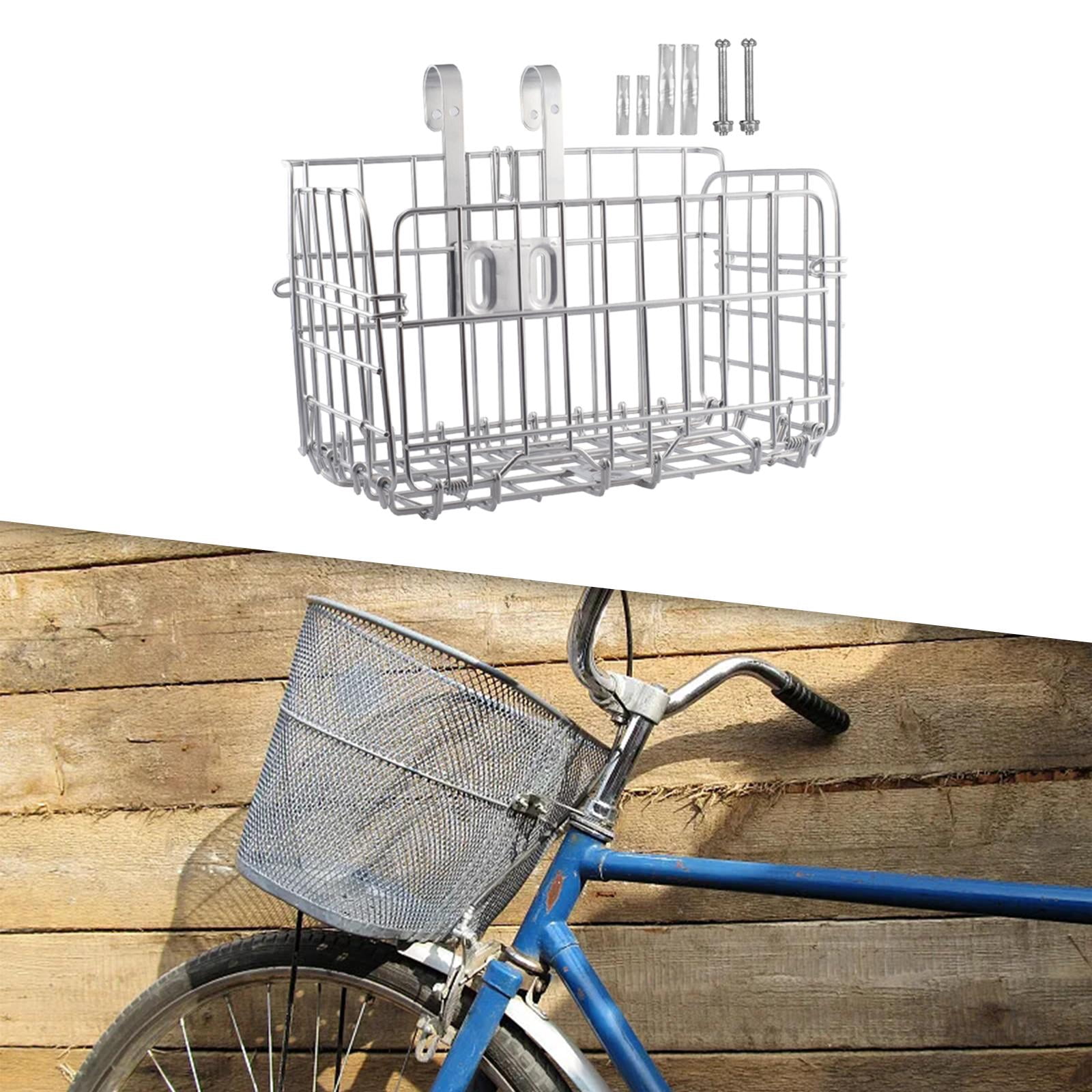 Folding Bike Front Basket Storage Easy Installation Bike Front Cargo Basket
