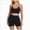 A5-Black, variant on Women 2 Piece Workout Sets Compression Tummy Control Leggings with Pockets Halter Built in Bra Tank Tops,Compression(Purple,M)