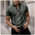 thumbnail image 4 of T-shirt pour Hommes à Manches Courtes T-Shirt pour Hommes à Manches Courtes Imprimé Col Rabattu Chandail T-Shirt Blouse, 4 of 9