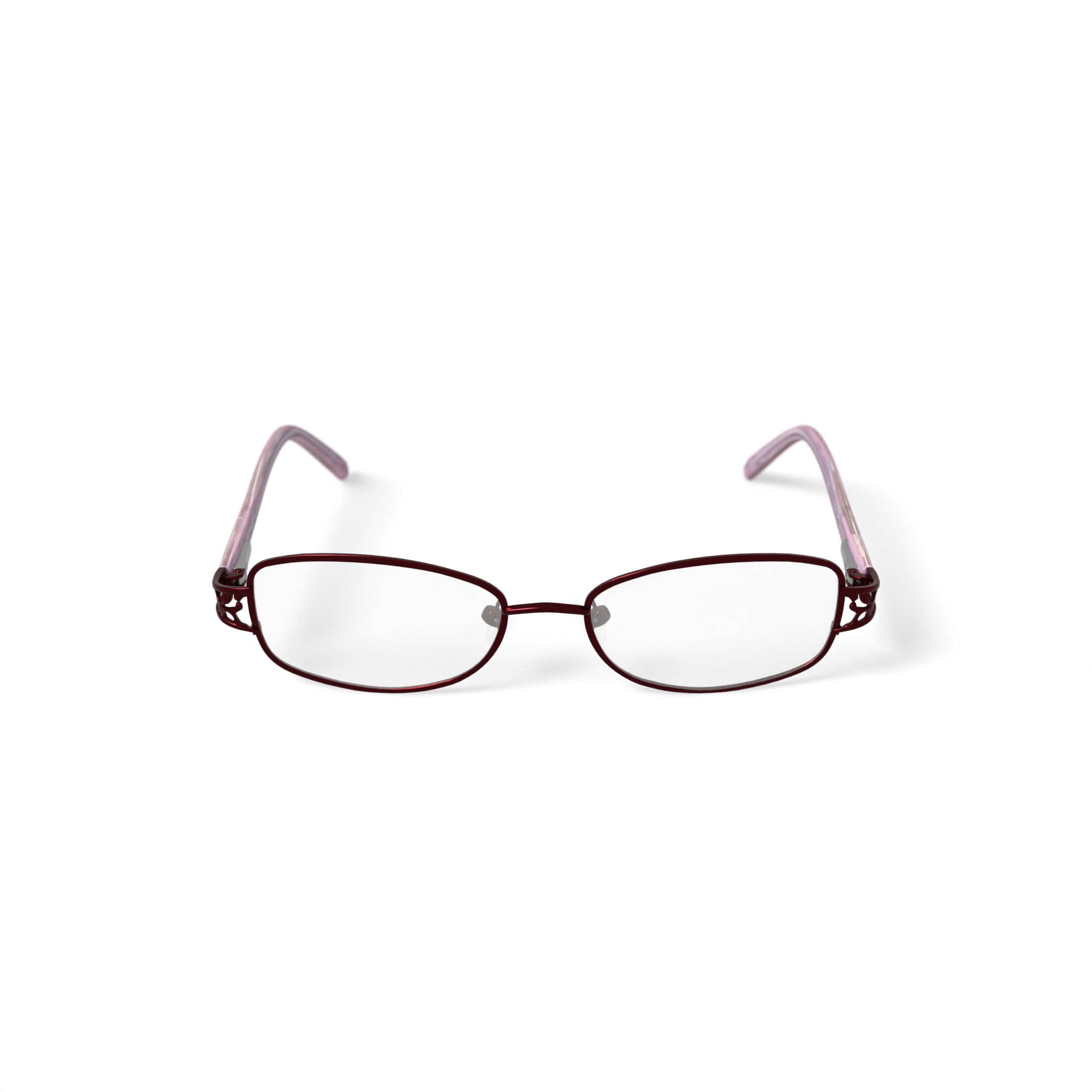 Madison Avenue Women's Rectangular Eyeglasses, MAL102, Wine, 52-17-135
