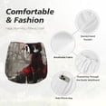 thumbnail image 4 of KLL Dark Red Hooded Girl Pattern Shorts Women,Athletic Shorts High Waisted Running Shorts Pocket Sporty Short Gym Elastic Workout Shorts-X-Large, 4 of 7
