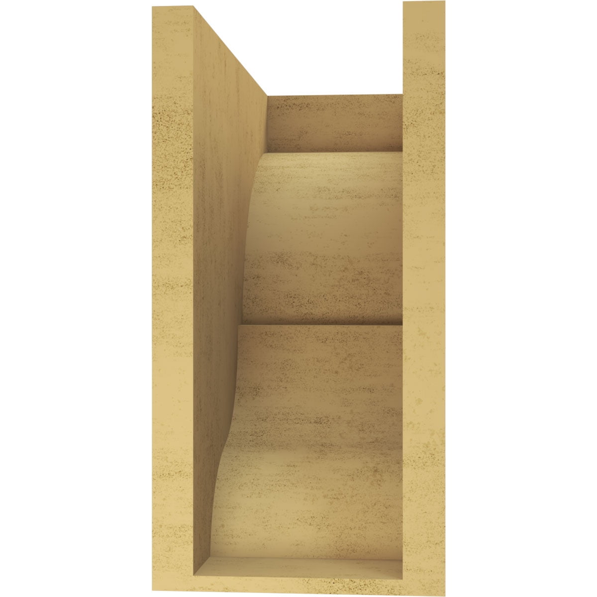 7"W x 14"D x 14"H Classic Asheboro Rough Cedar Woodgrain TimberThane Corbel, Primed Tan