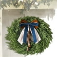 thumbnail image 7 of Christmas Wreath with Bells and Ribbon,Artificial Pine Greenery Winter Wreath for Front Door Decor,Country Style Hanging Wreath for Indoor Outdoor Home Use on Porch,Wall,Window and Mantel, 7 of 7