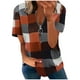 thumbnail image 1 of Blusa de camiseta informal con cremallera y estampado de manga corta con cuello en V de verano para mujer con estilo OAVQHLG3B Store lin121212, 1 of 5
