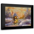 thumbnail image 1 of Chodyukov, Aleksander 24x20 Black Modern Framed Museum Art Print Titled - Sunset above the River, 1 of 5