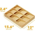 thumbnail image 7 of SpaceAid Bamboo Silverware Drawer Organizer with Labels, Kitchen Utensil Tray Holder Organizer (9 Slots), 7 of 7