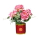 thumbnail image 4 of Ramo de rosas artificiales sedosas en maceta, arreglo floral tipo bonsái., 4 of 9
