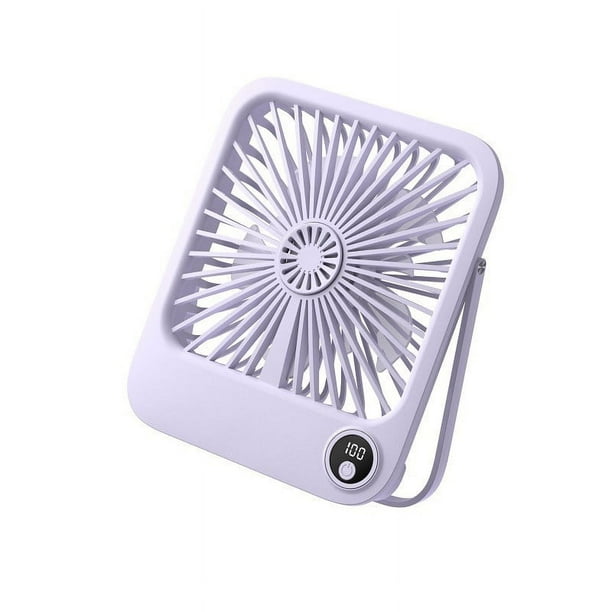 Ventilador de escritorio USB liviano 2024 | Aromaterapia plegable portátil | Mesa silenciosa para dormitorio/oficina y montaje en pared | 4 velocidades | Flujo de aire de 5 m | Batería recargable de