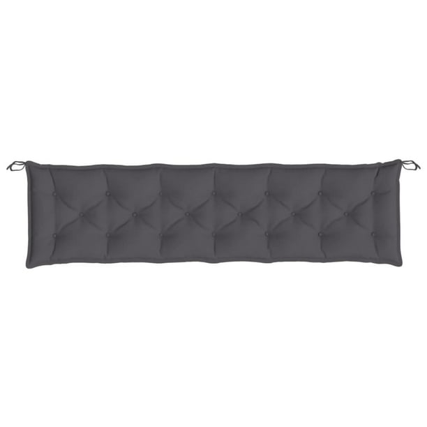 Cojín de banco de exterior Benzara Andy 200x50x7 cm gris oscuro
