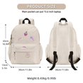 thumbnail image 2 of Mochila Unineovo School para adolescentes y niñas de pana beige, 2 of 9