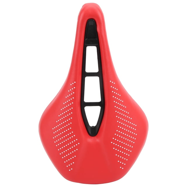 Funda de gel transpirable para el asiento de la bicicleta de montaña con puntos rojos y blancos para máxima comodidad
