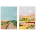 thumbnail image 5 of Kate and Laurel Beautiful Colorful Landscapes Set of 2 28x38 Framed Canvas Wall Art Set  by July Art Prints, Sylvie White, Coastal, Landscapes, Abstract, Abstract, Landscapes Art for Wall Décor, 5 of 8