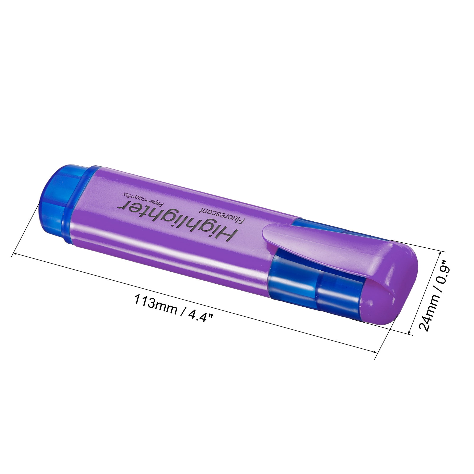 Uxcell Highlighter Pen Water Based Broad Tip Writing Marker Pens Purple 4  Pack 